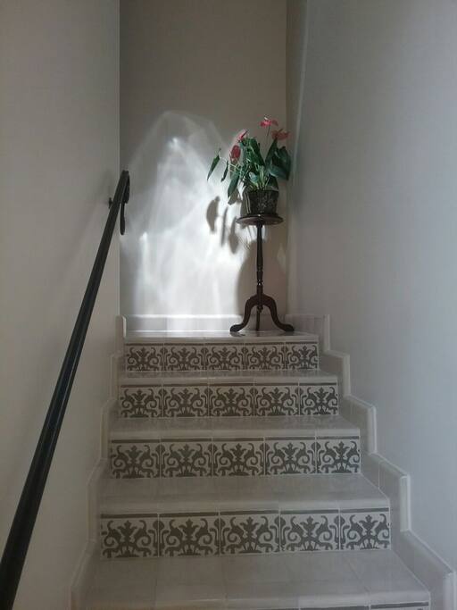 Stairs to rooms