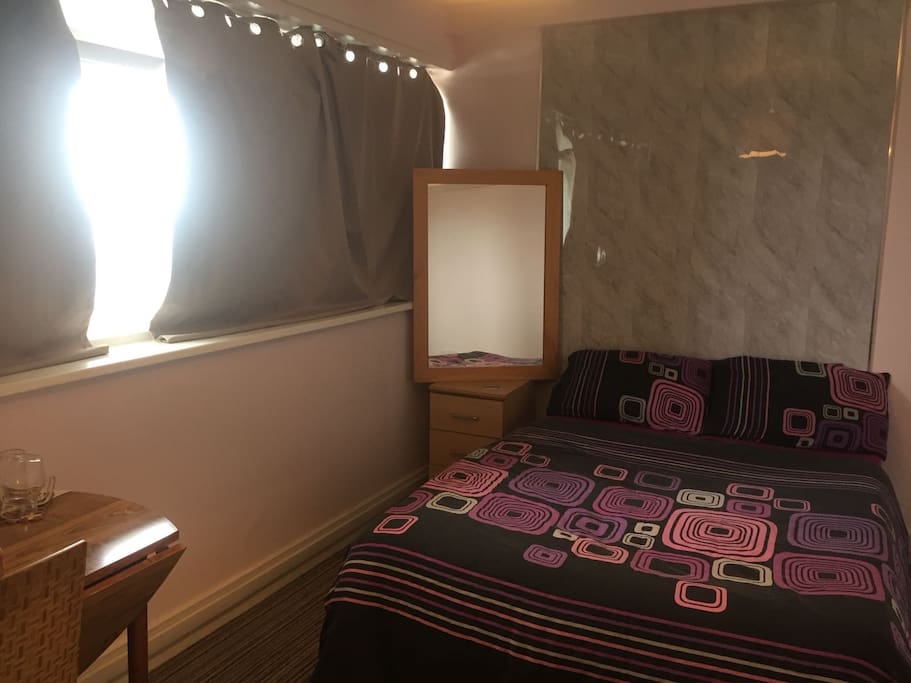 Clean at all time and with regular new bedding for guest. Bedroom one just for you. Sleeps two adults.