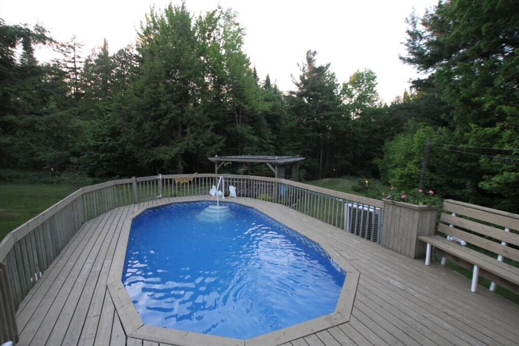 Salt water heated pool