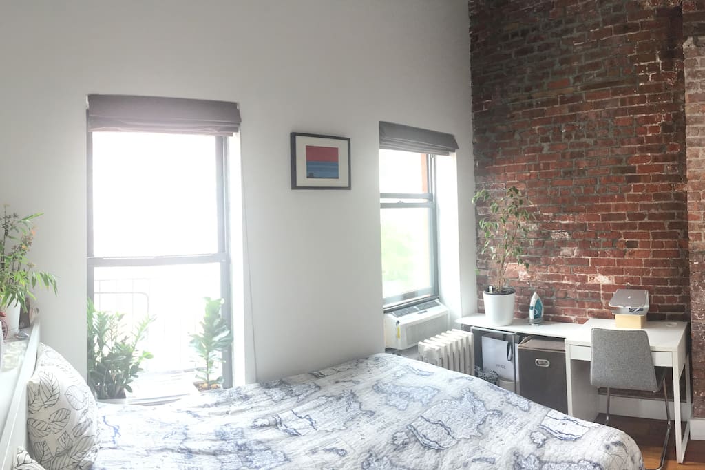 Exposed brick wall