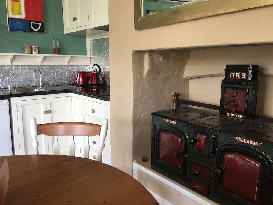 Kitchenette & Old Decorative Stove