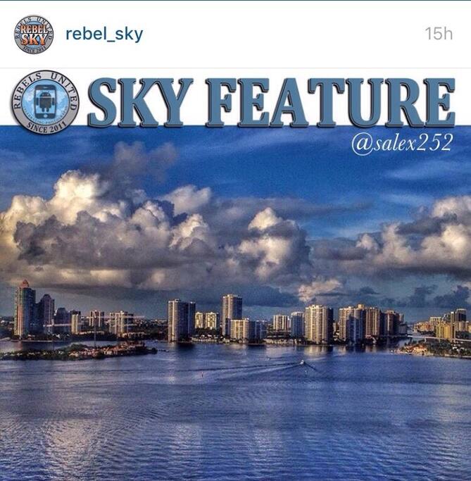 The view from a living room window was featured in Instagram best view of the day.