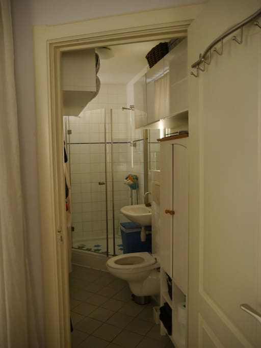 Bathroom with shower and toilet