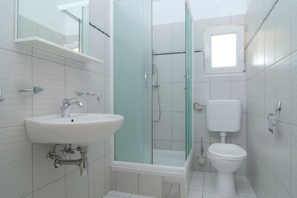 Clean and white bathroom