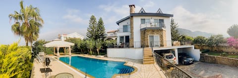 Luxury Villa with Sea and Mountain View and Private Pool