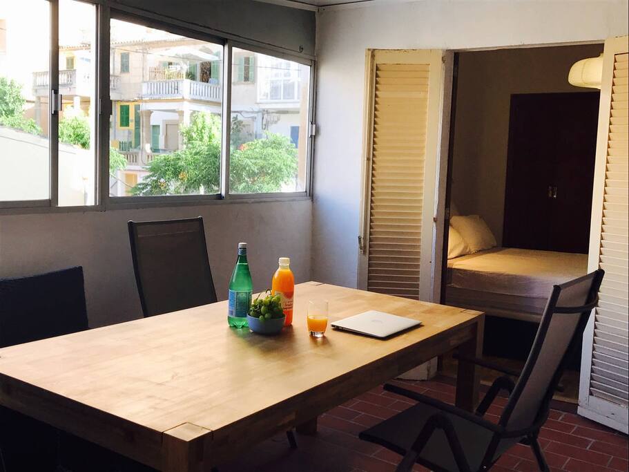 Shared co-working terrace