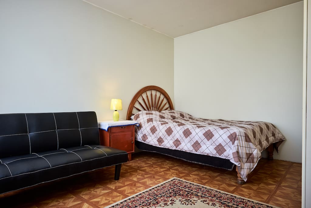 Large bed with sofa bed