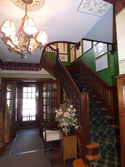 Main entry and the staircase to the second floor