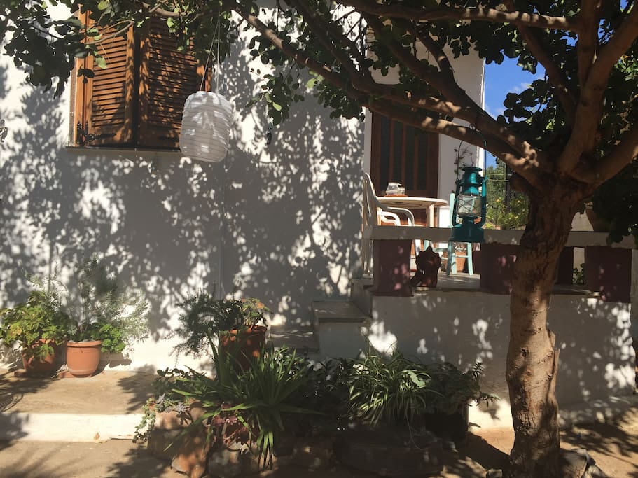 Part of the exterior and a patio of the house.