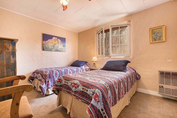 Twins in the sunny second bedroom
