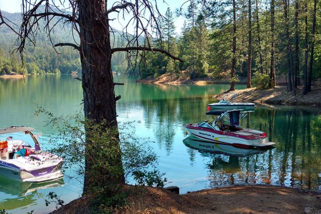 Public boat launch across the street