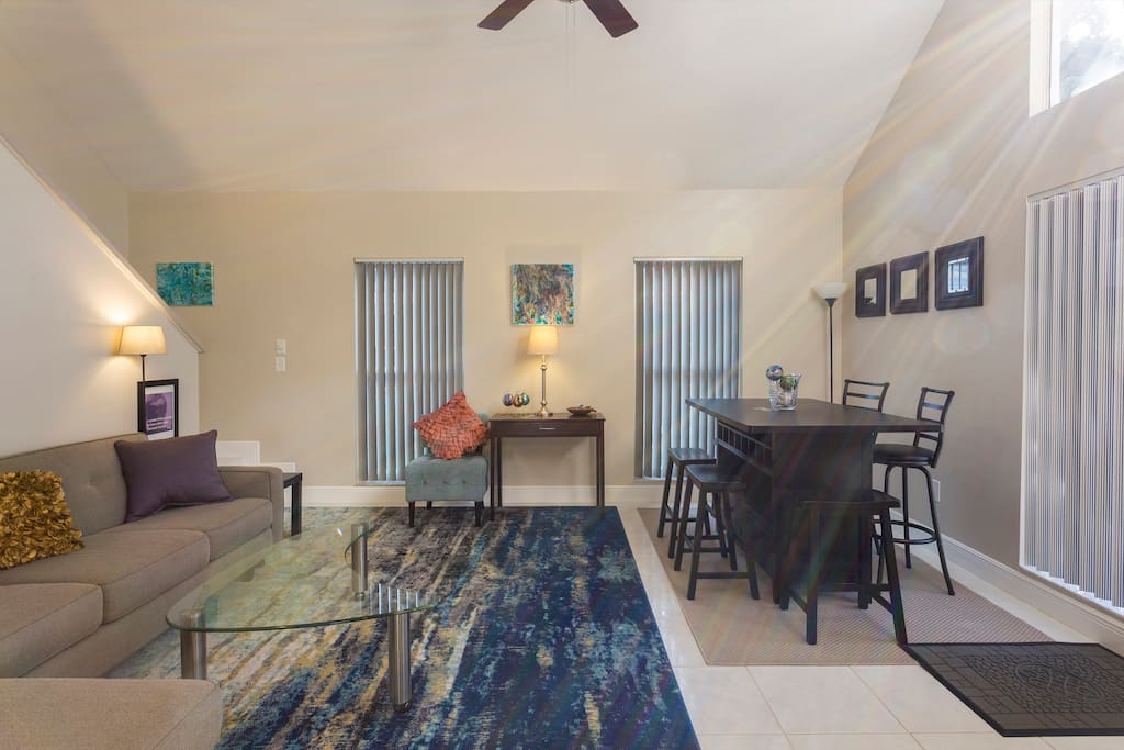Living room with lots of natural light
