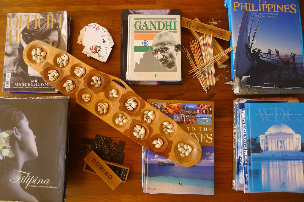 Magazines, books and games