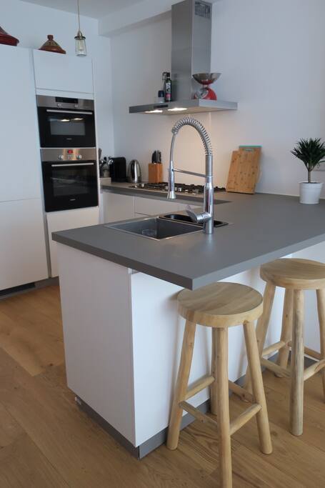 Fully equipped kitchen with bar
