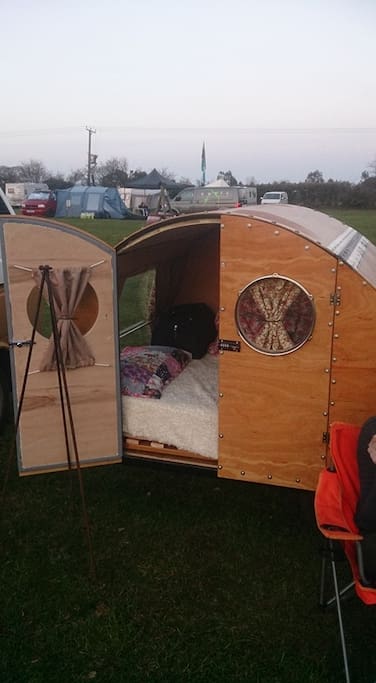 Small double mattress inside. Cosy and comfy.