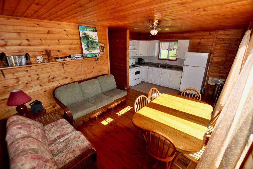 Open living area overlooking the water