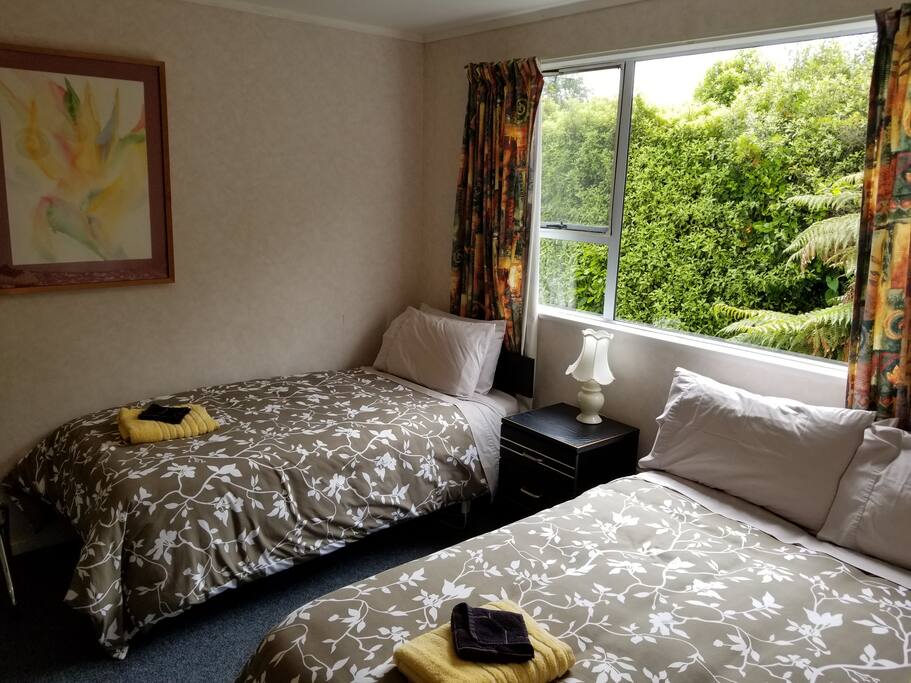 Private Bedroom with Double and Single Bed