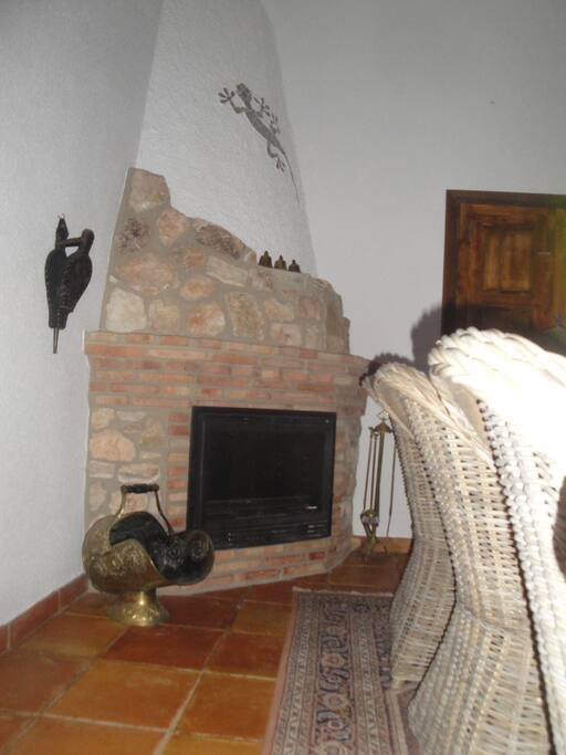 Stove for romantic heat also in the house floorheating