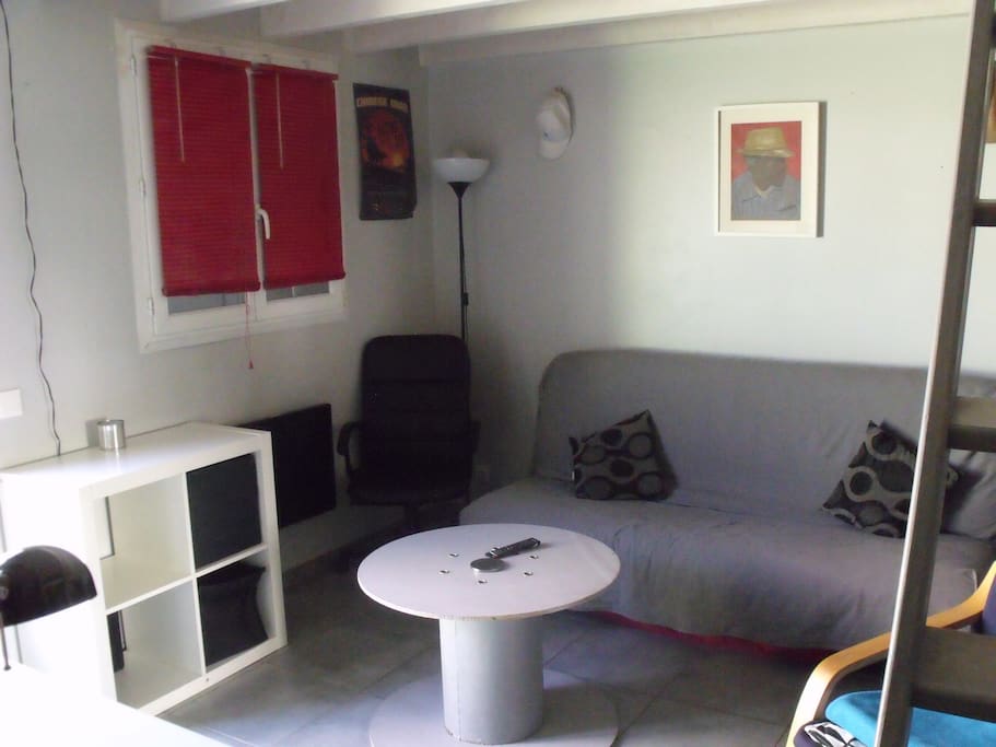 Salon +lit en mezzanine