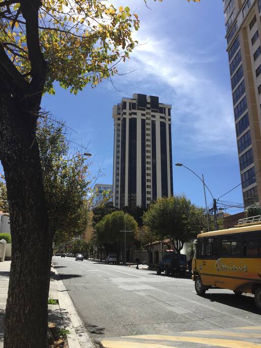 Building from Av. Arce