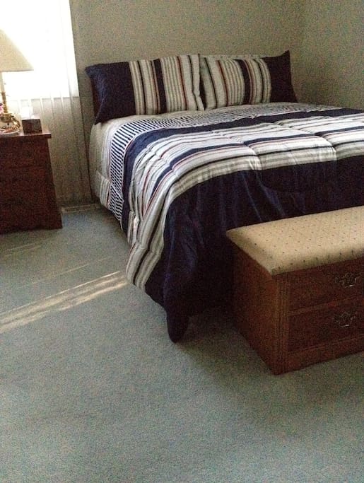 THIS IS THE COMFORTABLE QUEEN PILLOW TOP BED WAITING FOR YOU