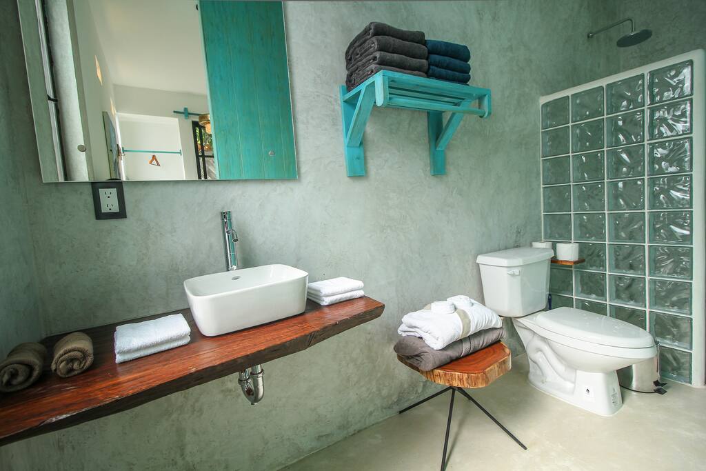 Super spacious bathroom with walk in shower