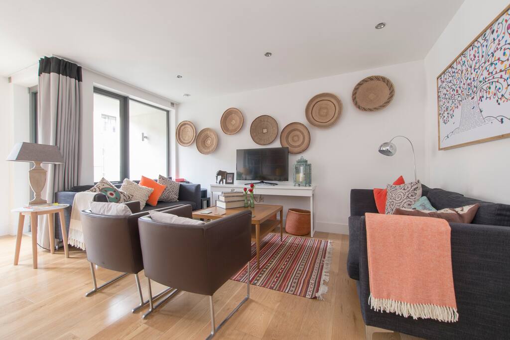 Open plan living room dining and kitchen