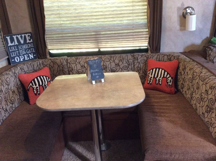 Eating nook, underneath can be converted to a small bed for a child