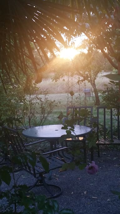 lots of restful beautiful garden space