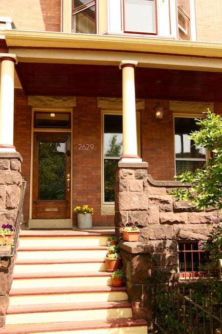 Classic front porch in Charm City