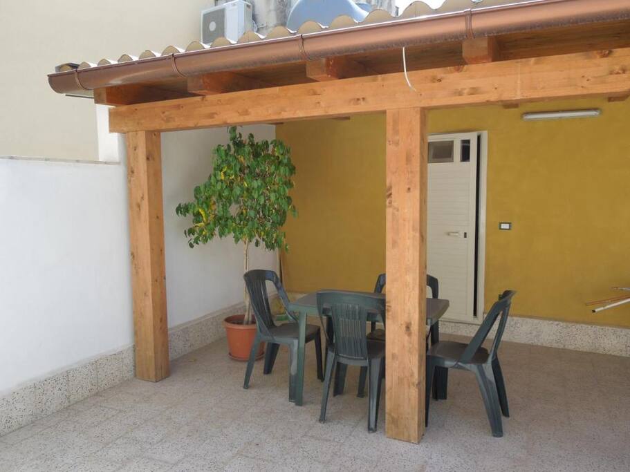 Zona coperta in terrazza