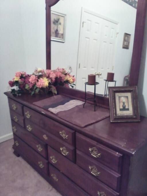Dresser view of bedroom