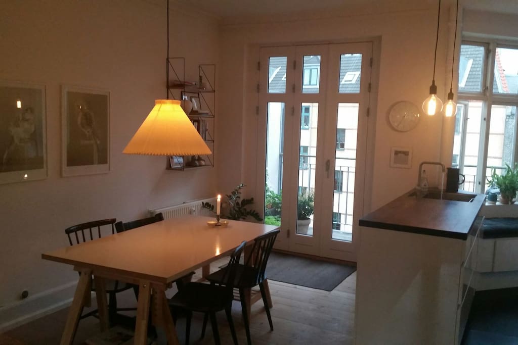 Light and open kitchen space