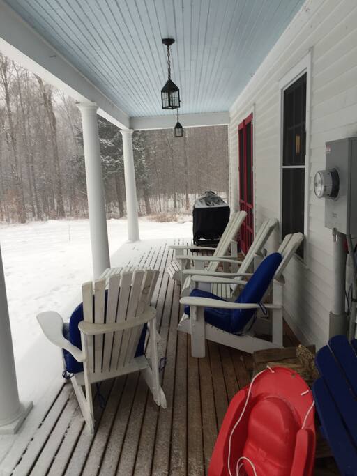 Wrap-around porch
