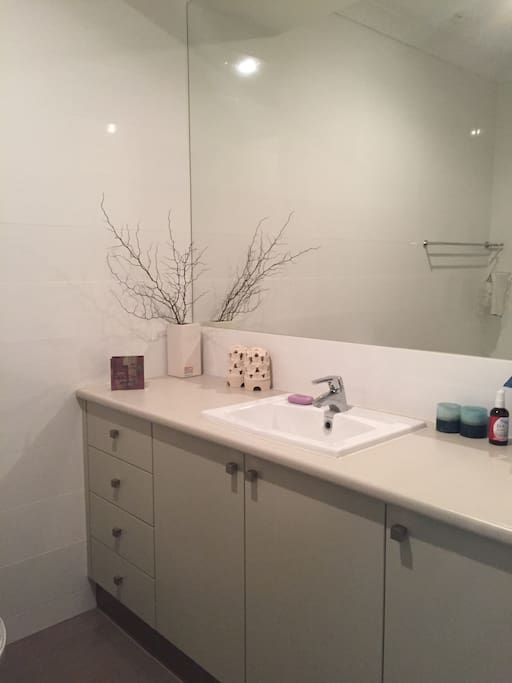 Own bathroom with bath and step in shower