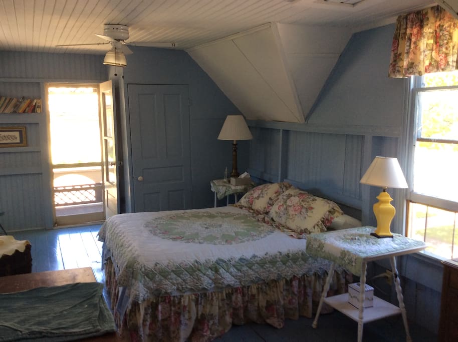 Master bedroom with balcony