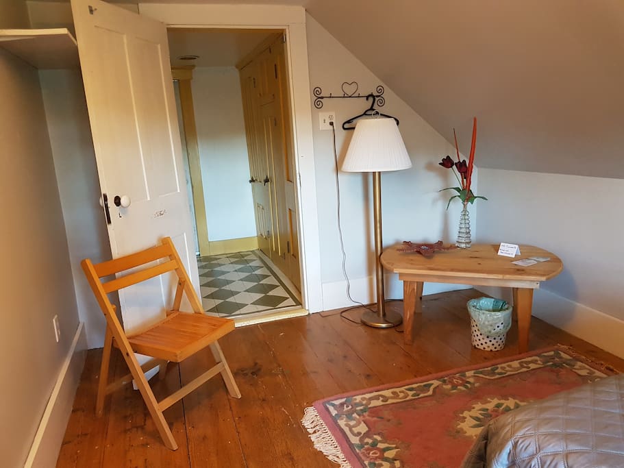 Bedroom table and chair