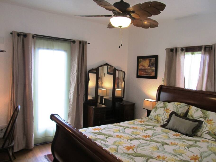 Master bedroom with outside entrance