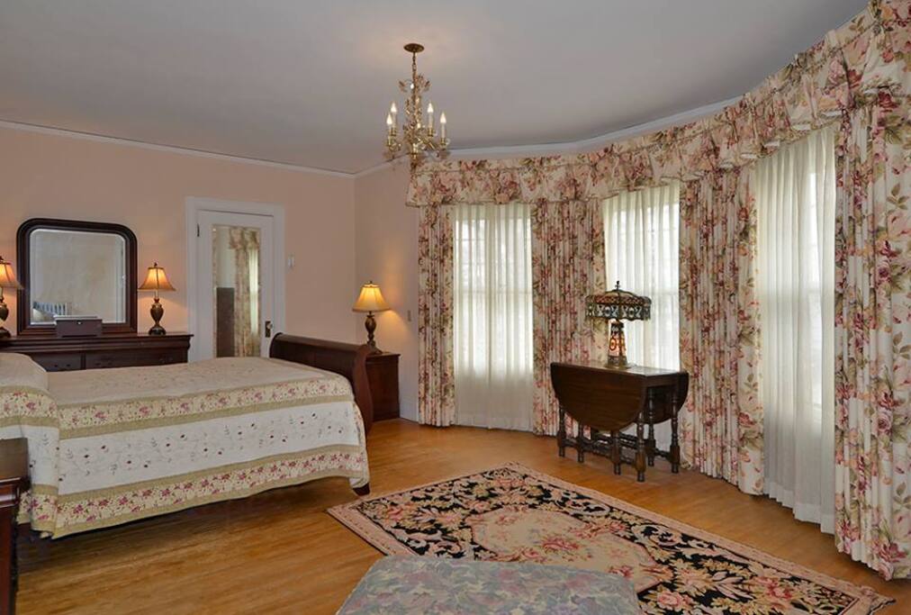 Your bedroom, looking high over Main Street.