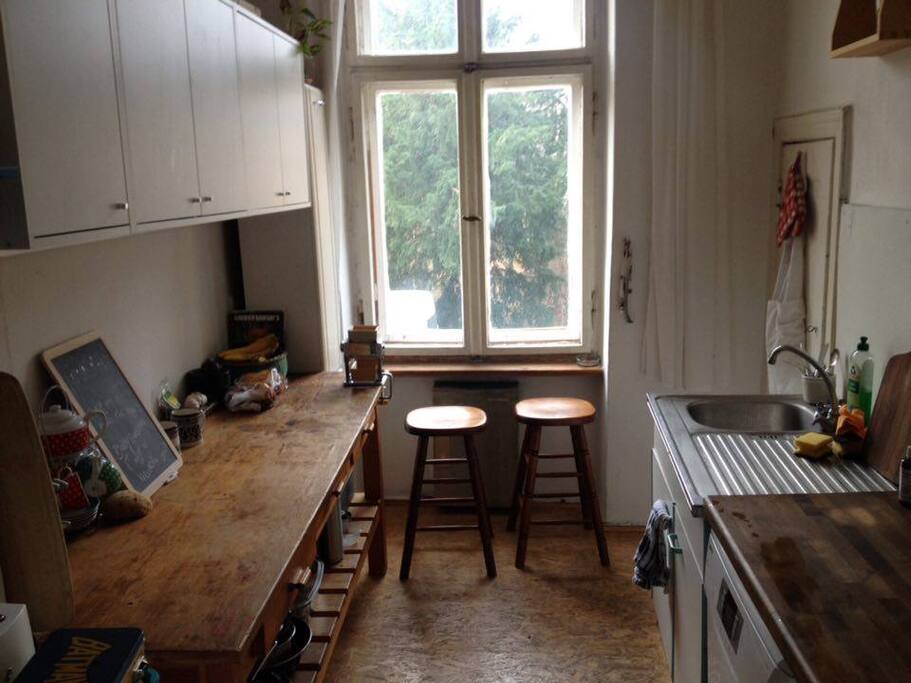 Kitchen facing the park