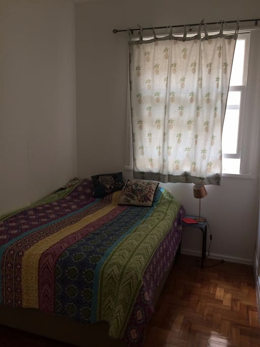 Master bedroom, queen sized bed and fitted cupboards