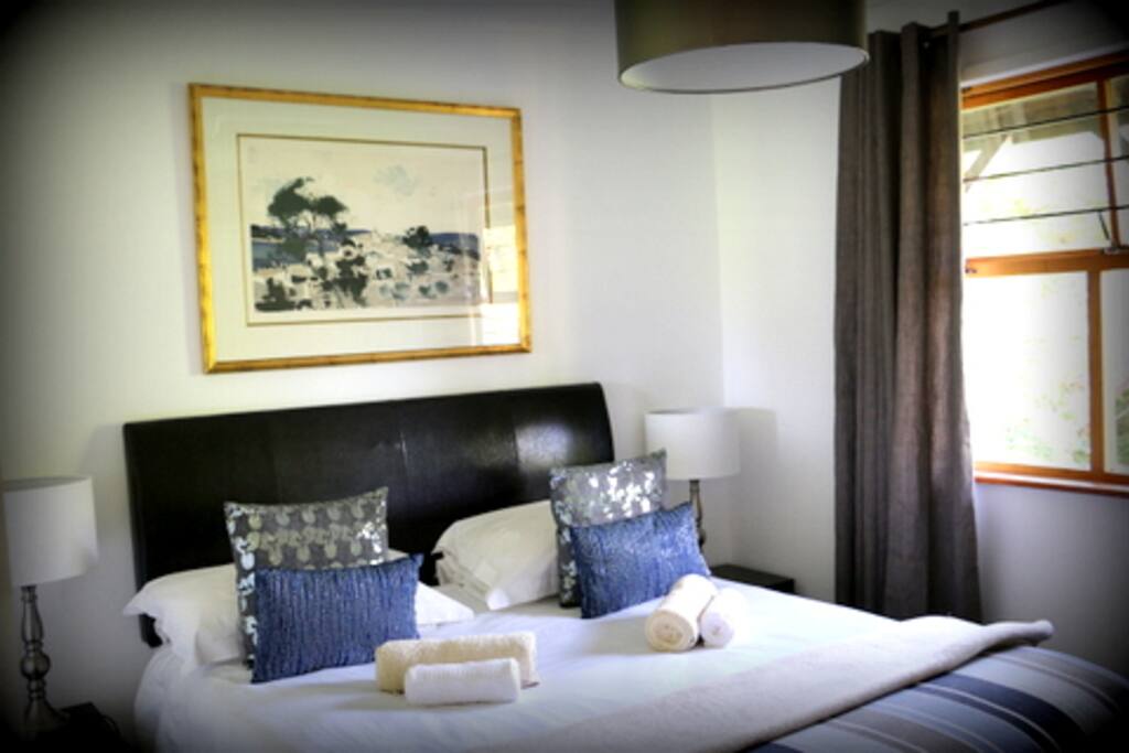Main bedroom of two-bedroom cabin