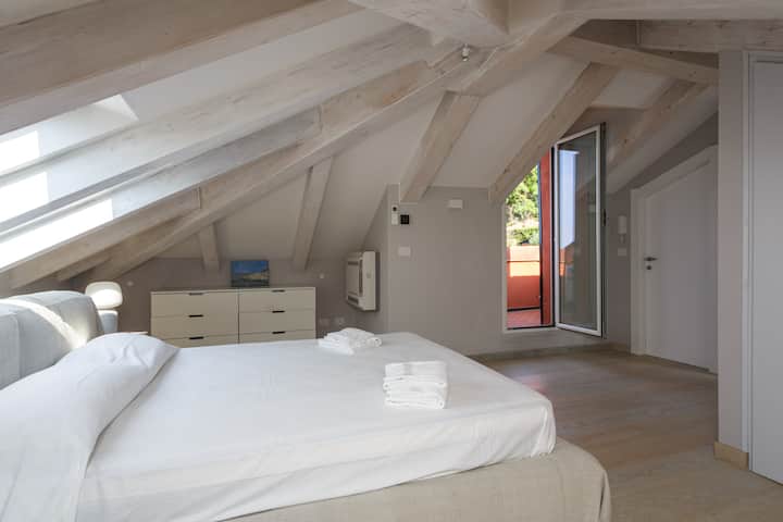 Loft Bedroom with Terrace / AC/ Skylight