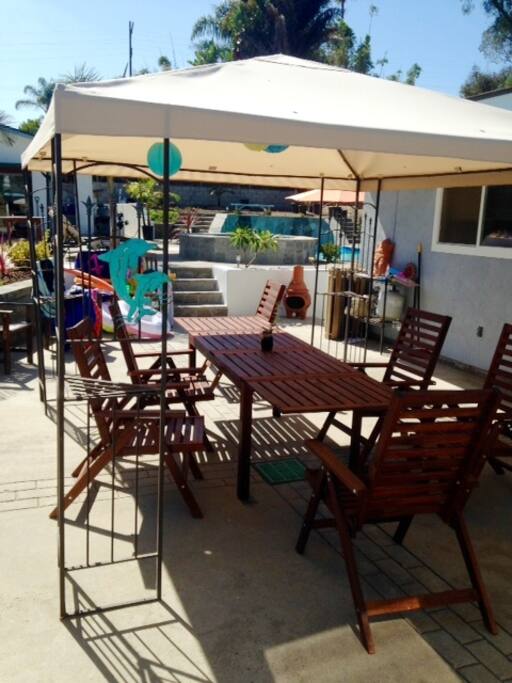 Lower patio and pool