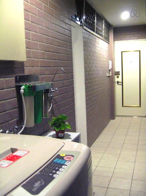Public Area :washing machine, microwave, fliter water.