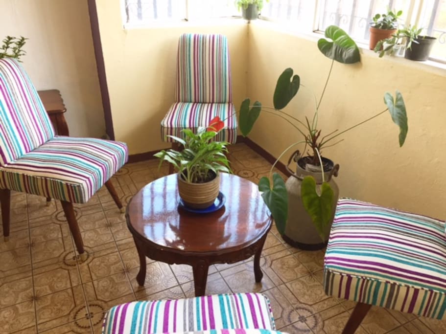 Nice area for having a coffee under the morning sunbeams
