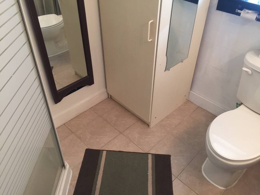 Shared bathroom with big shower