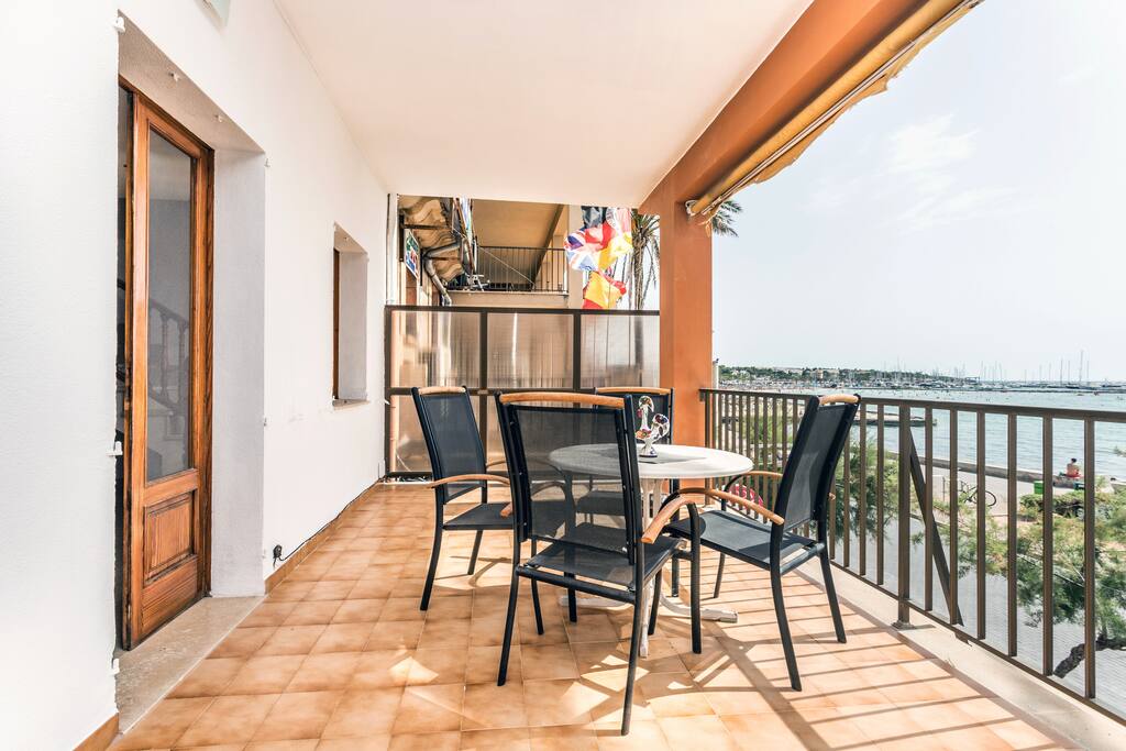 Terrace with seating area.