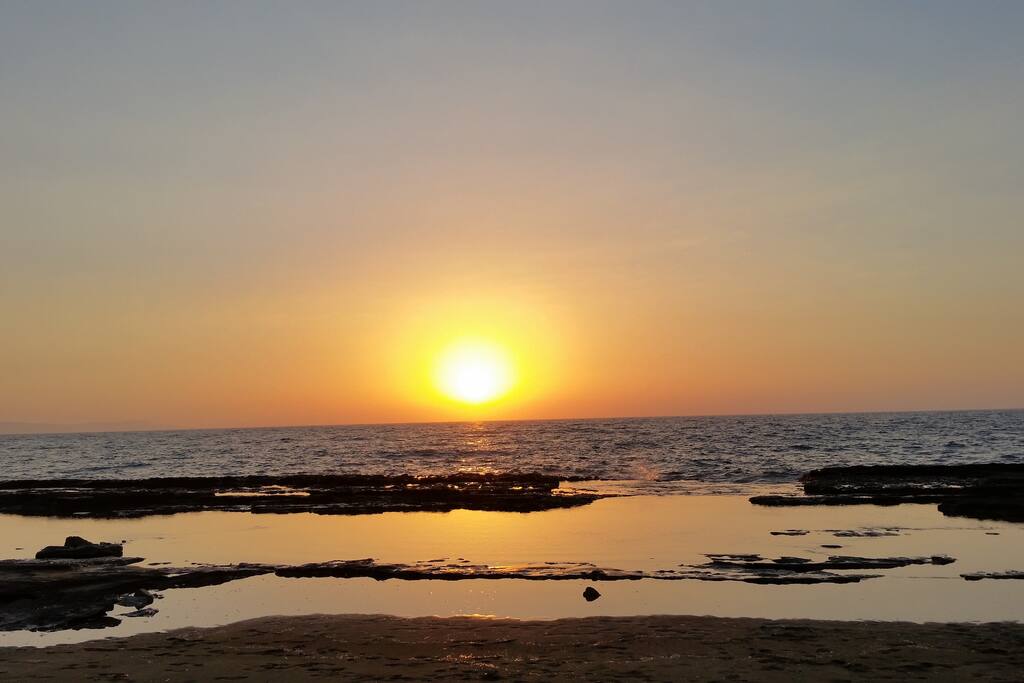 local beach sunset