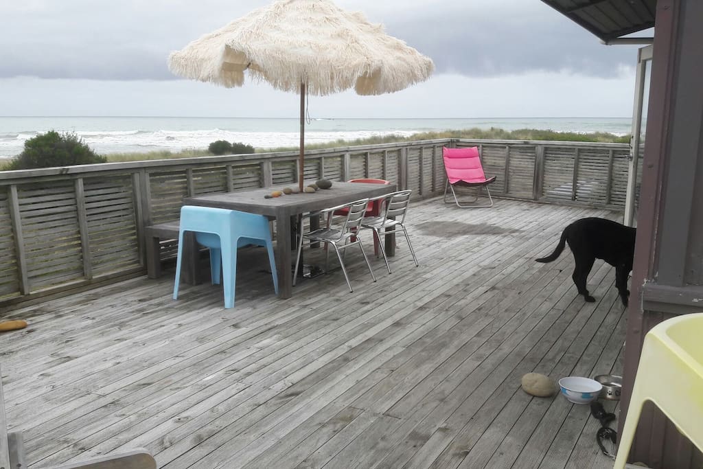 Top deck. Looking over the beach.
